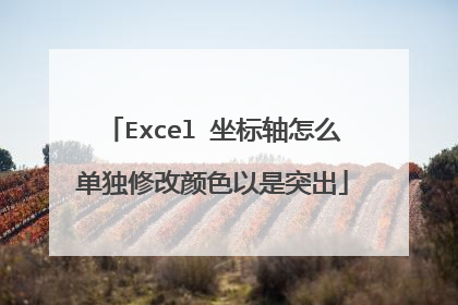 Excel 坐标轴怎么单独修改颜色以是突出