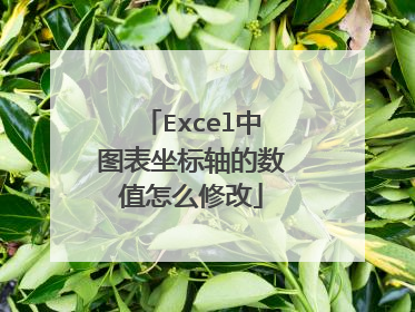 Excel中图表坐标轴的数值怎么修改