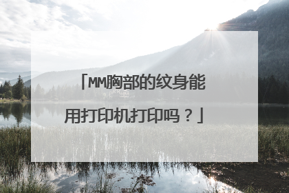 MM胸部的纹身能用打印机打印吗？
