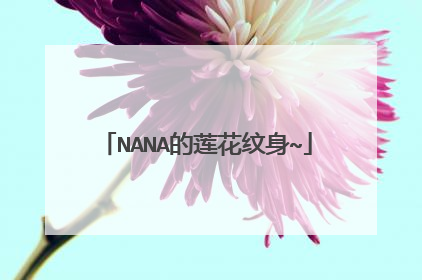 NANA的莲花纹身~