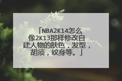 NBA2K14怎么像2K13那样修改自建人物的肤色，发型，胡须，纹身等。