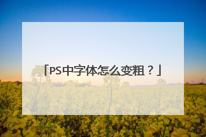 PS中字体怎么变粗？