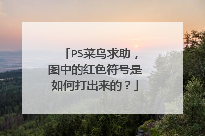 PS菜鸟求助，图中的红色符号是如何打出来的？
