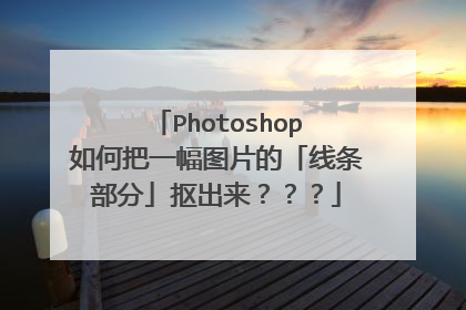 Photoshop 如何把一幅图片的「线条部分」抠出来???
