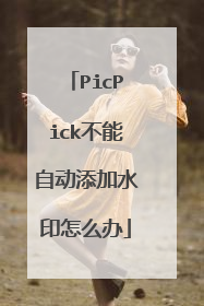 PicPick不能自动添加水印怎么办