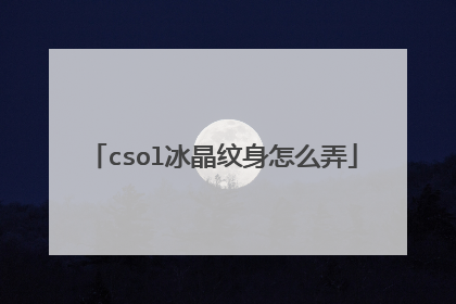 csol冰晶纹身怎么弄