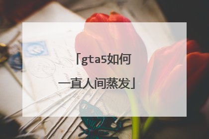 gta5如何一直人间蒸发