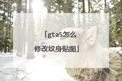 gta5怎么修改纹身贴图