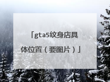 gta5纹身店具体位置（要图片）