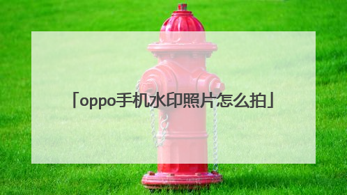 oppo手机水印照片怎么拍