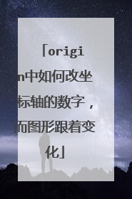origin中如何改坐标轴的数字，而图形跟着变化