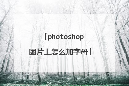 photoshop图片上怎么加字母