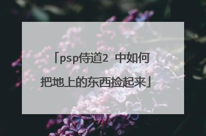 psp侍道2 中如何把地上的东西捡起来