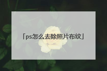 ps怎么去除照片布纹