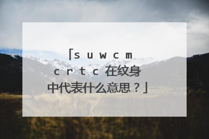 s u w c m c r t c 在纹身中代表什么意思?
