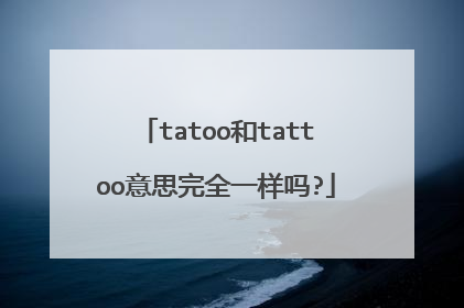 tatoo和tattoo意思完全一样吗?