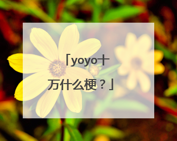 yoyo十万什么梗？